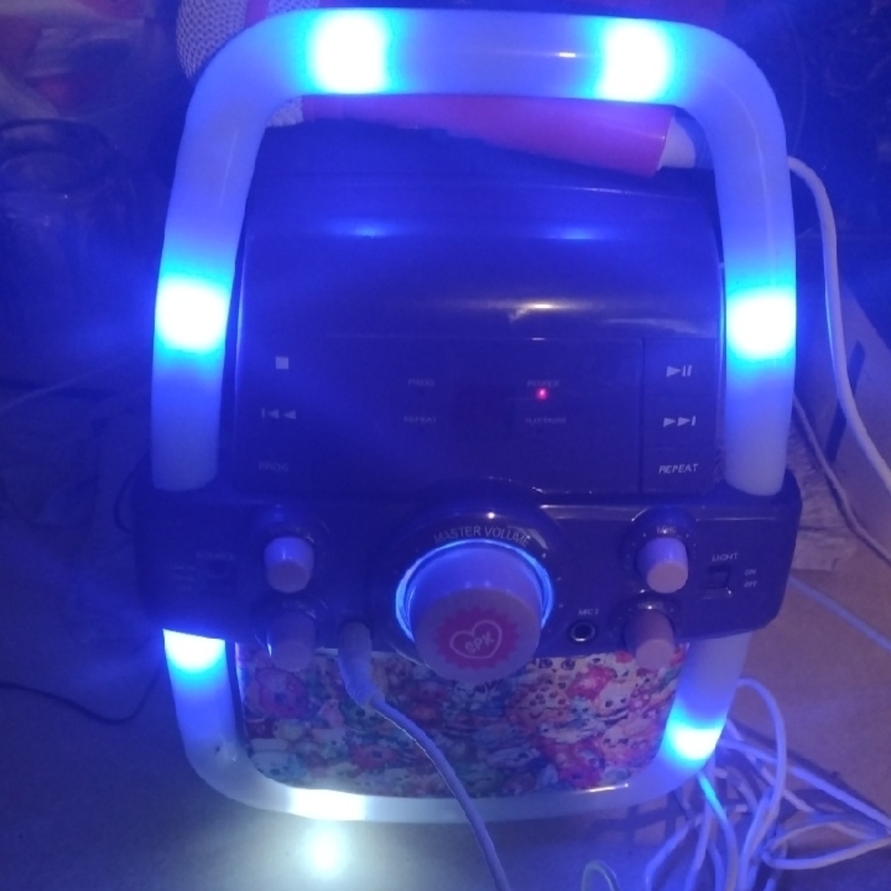Portable Karaoke 🎤 Audio System with LED Lights